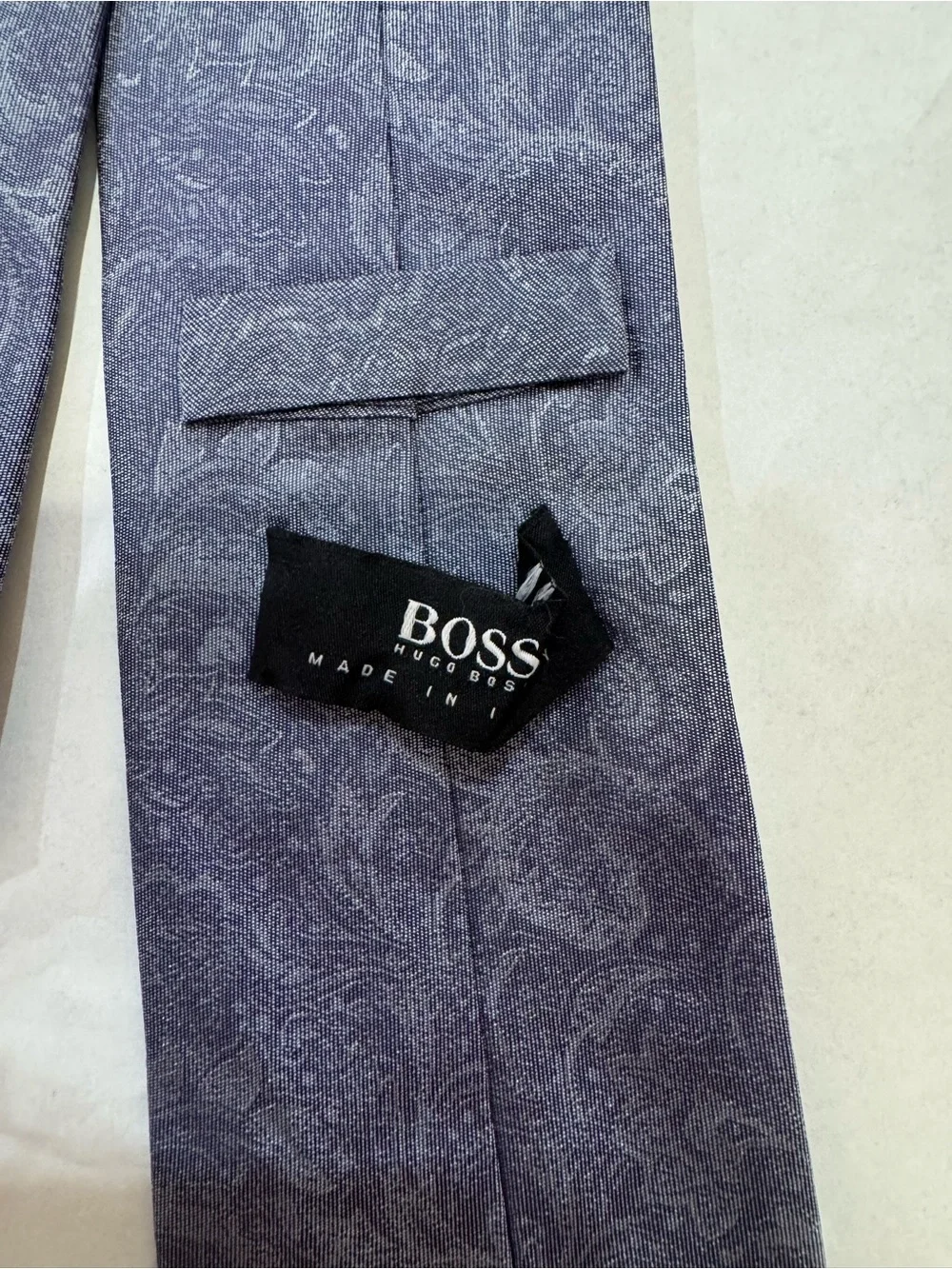 Hugo Boss Midnight Blue Paisley Silk Tie